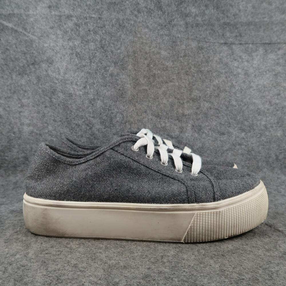 Report R2 Shoes Womens 10 Platform Sneakers Casual Fashion Lace Up Low Emma Grey